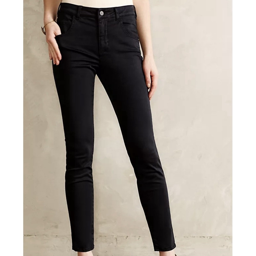 Anthropologie Pilcro Jeans Women'sโ Size 28 Black High Rise Skinny Stretch
